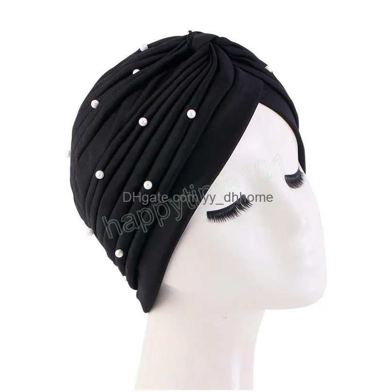 women beaded turban cap muslim hijab caps african headwrap ladies head wraps india hat femme musulman turbante mujer