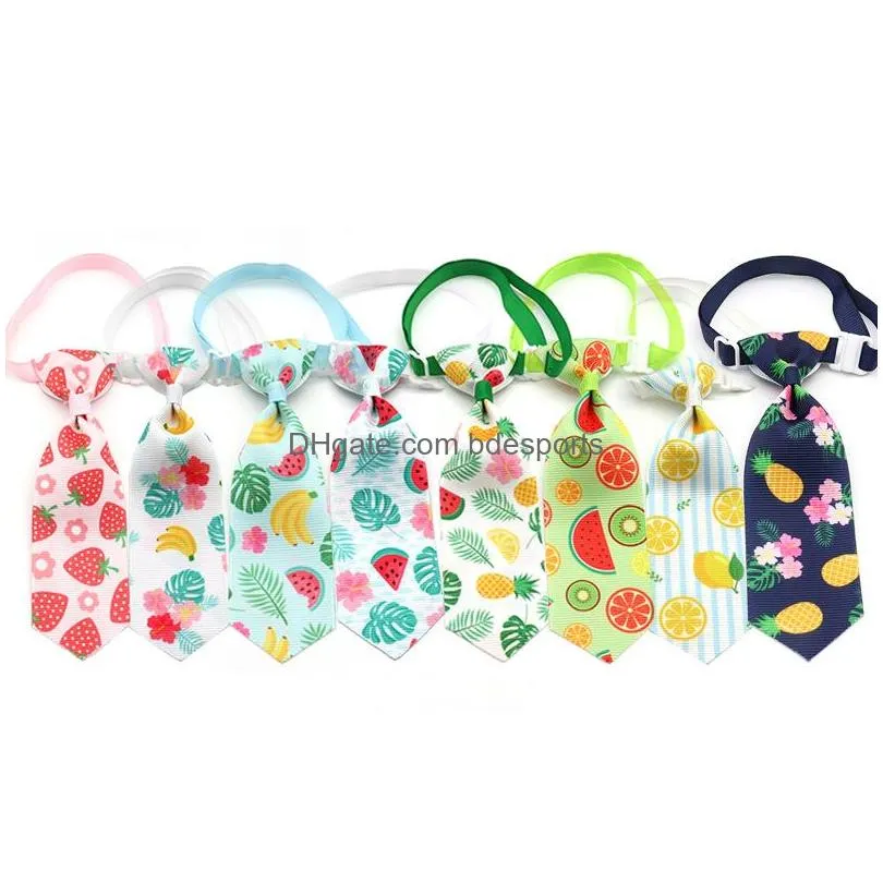 printing handmade summer style pet dog apparel puppy cat bow ties adjustable bowties bowknot cats collar pets grooming accessories 4818