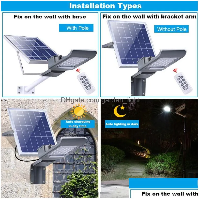 led solar light smd high power led flood security garden light waterproof ip66 led solar floodlight pole lamp