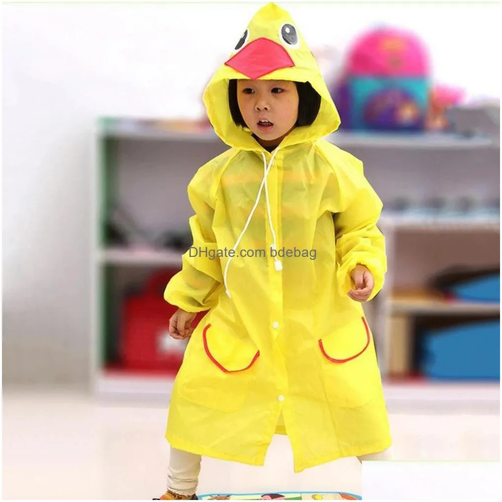 cute cartoon animal style waterproof childrens raincoat student gift for children inventory wholesale