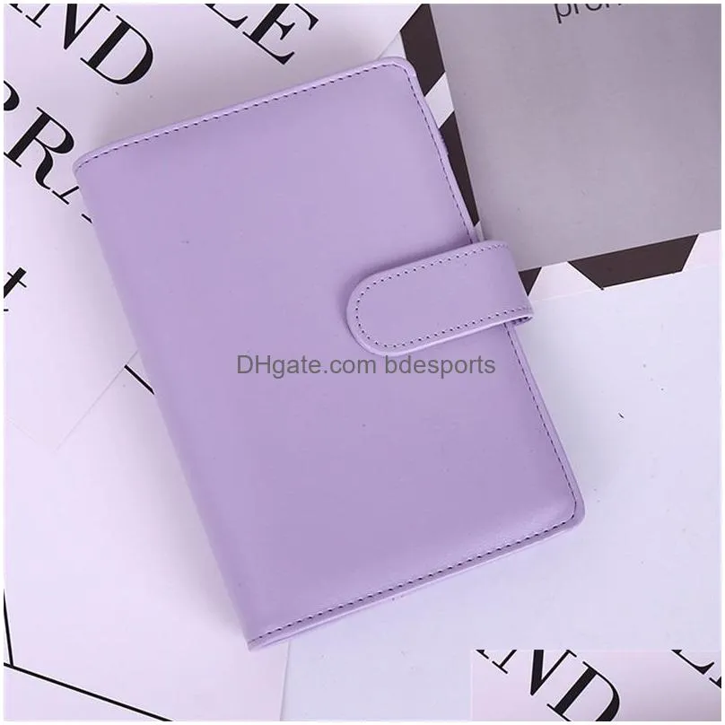 us stock a6 waterproof macarons binder hand ledger notebook shell looseleaf notepad diary stationery cover school office supplies 649