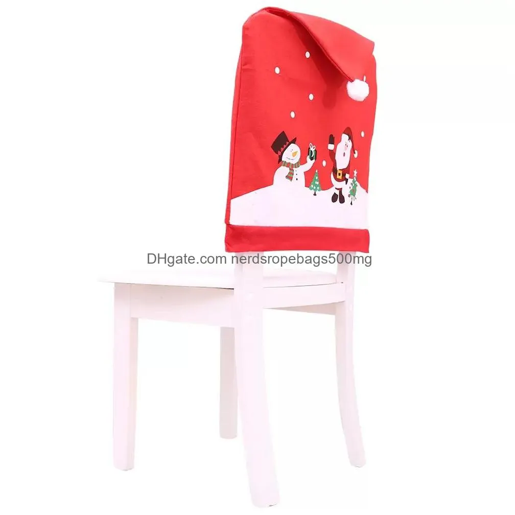 christmas decorations elderly snowman chair cover el restaurant holiday decoration dress up supplies decoration wholesale large discount in