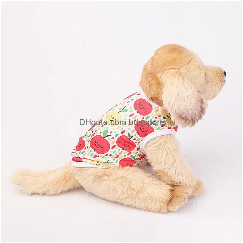 dog apparel summer leisure time vest pink flowers thin pets underwaist fadou poodle sleeveless garment 2 8ws t2