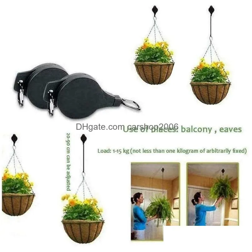 hand tools telescopic plant pulley adjustable hanging flower basket multipurpose flowers pot hook telescopics hook garden inventory