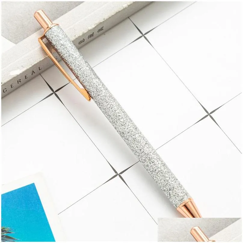 20 pcs king of ballpoint pens boutique 1.0mm glitter sequin crystal pen three colors optional student stationery office writing 2686