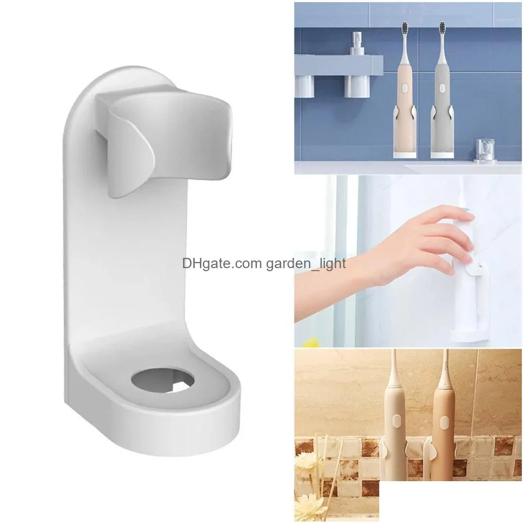 organization 1pc electric toothbrush holder wall mount bracket space saving bathroom accessories inventory wholesale