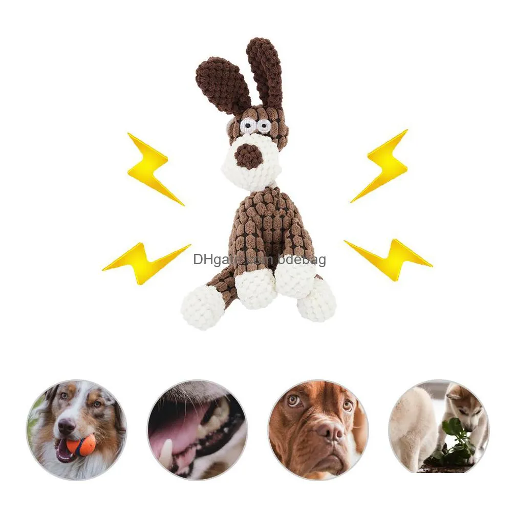pet chew animal donkey dog bites corduroy plush toy puppy high quality pet training supplies inventory wholesale