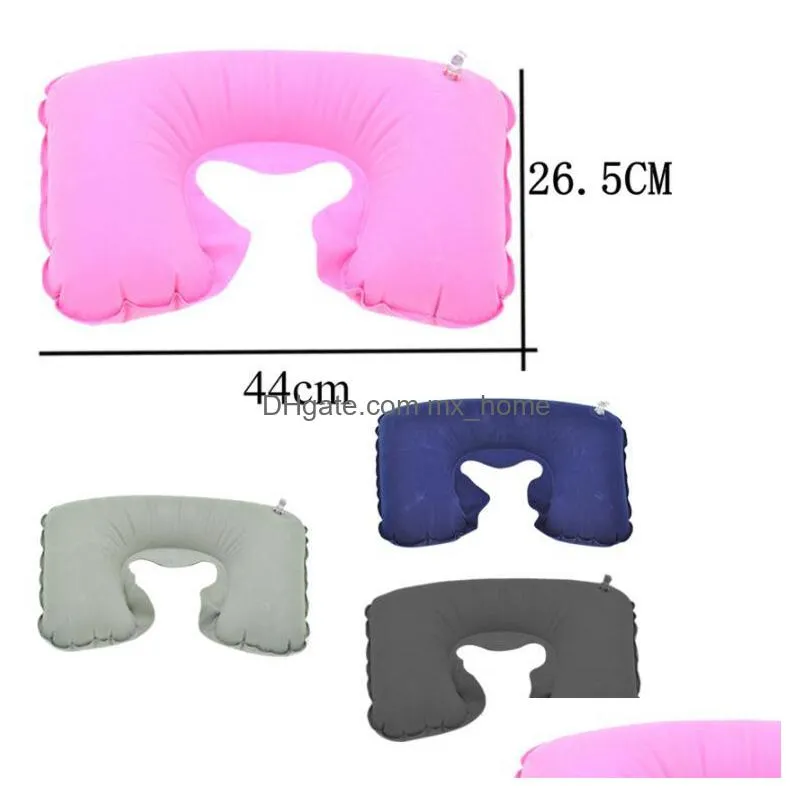 ushaped travel pillow automatic inflatable airplane car pillows ring pillowes folding press pillow neck cushion inventory wholesale
