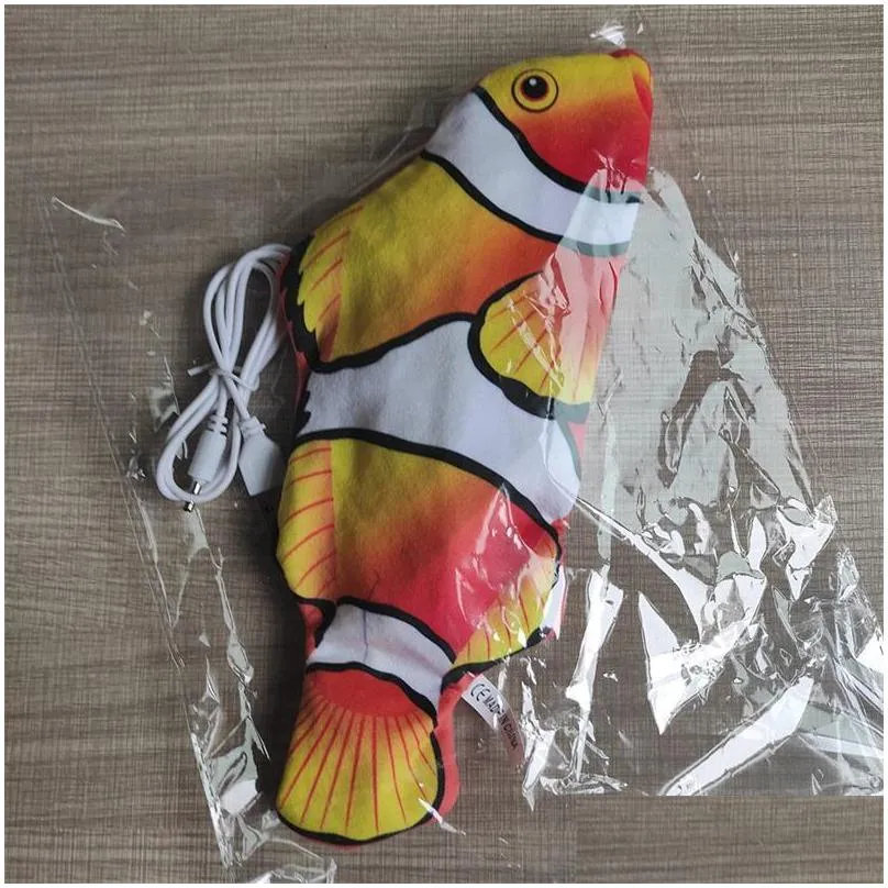 electronic switch diving fishes simulation tease cat doll pets toys plush cattoy electric fish red trial order 10 5yy m2