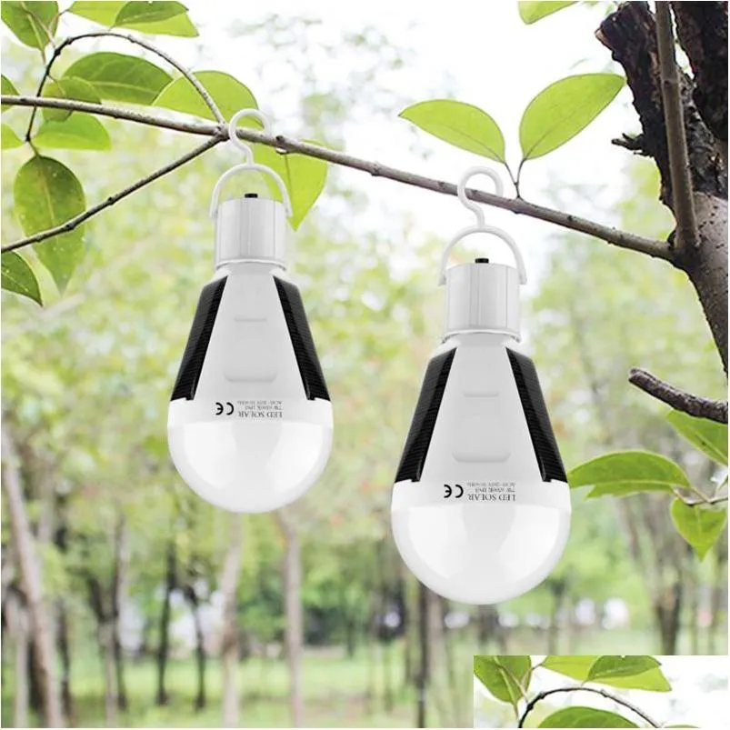 rechargeable solar led bulb e27 7w 12w 85v265v solar powered outages emergency bulb camping hiking fishing outdoor light