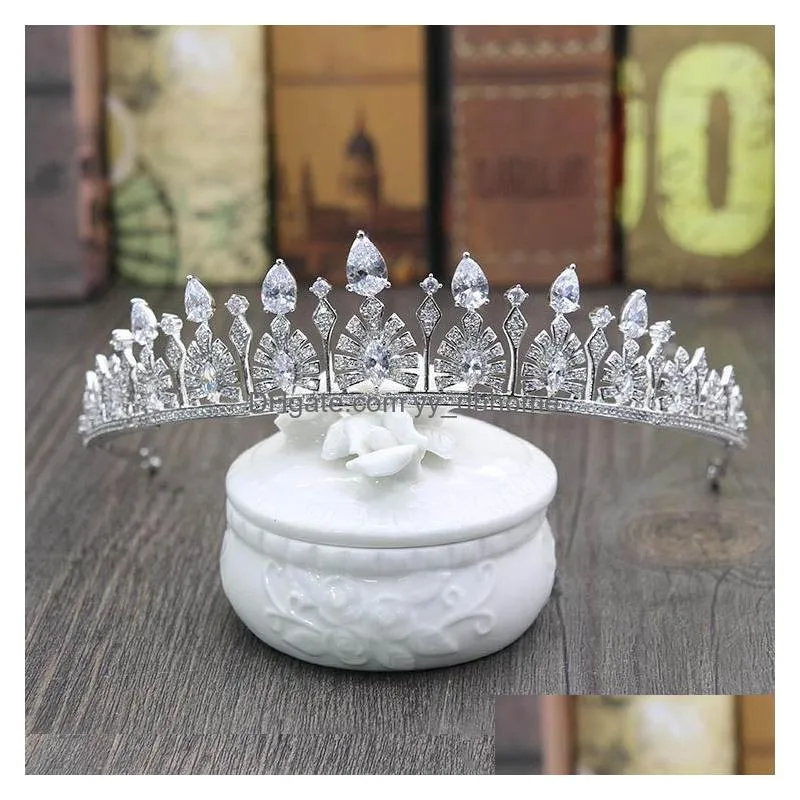 bridal tiaras crowns with zirconia bridal jewelry girls evening prom party performance pageant crystal wedding tiaras