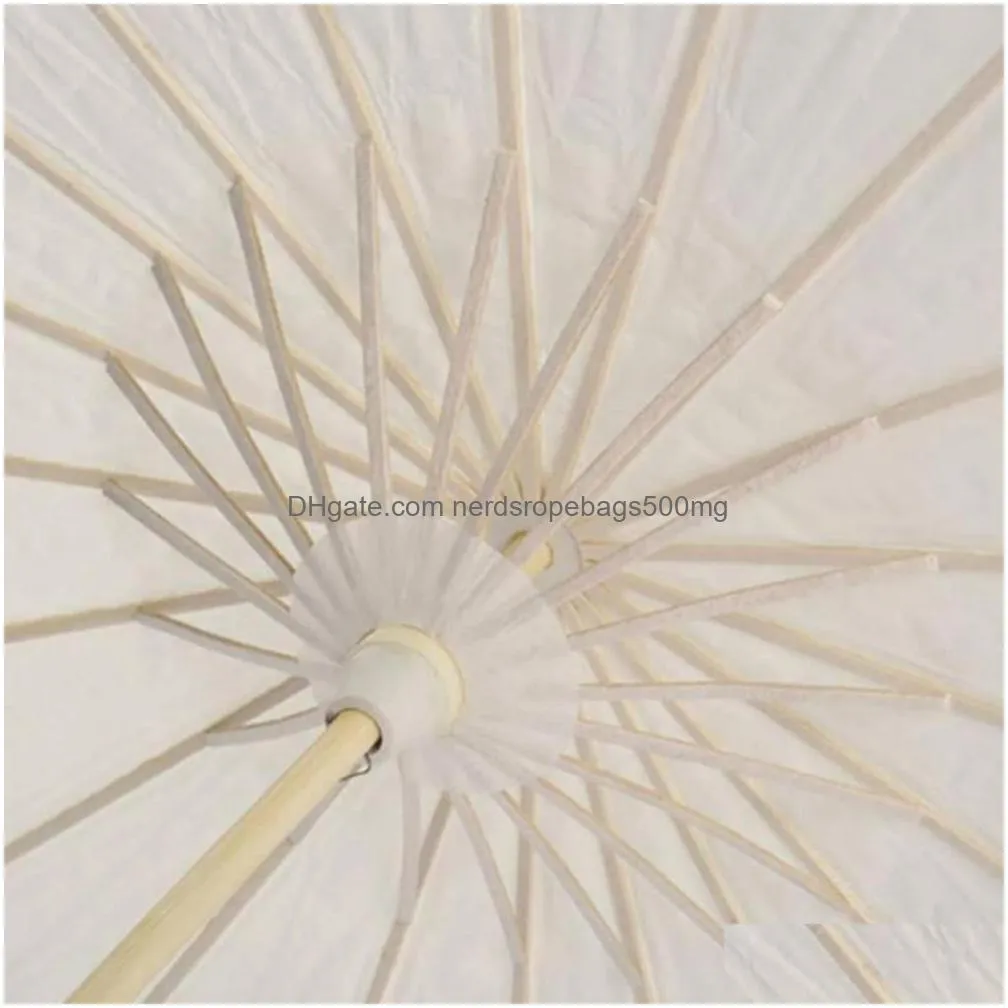 bridal wedding parasols white paper umbrellas chinese mini craft umbrella diameter 22 28 40 50cm inventory wholesale