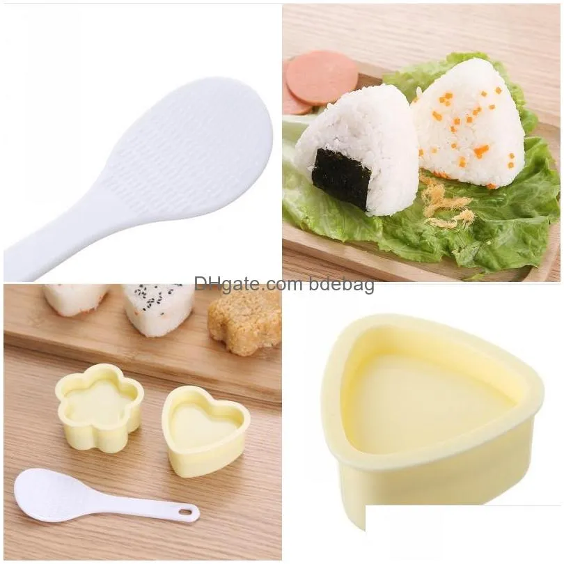 triangle mould sushi steamed rice seaweed tool spoon original pattern die children bento molds kitchen 3 5zh k2