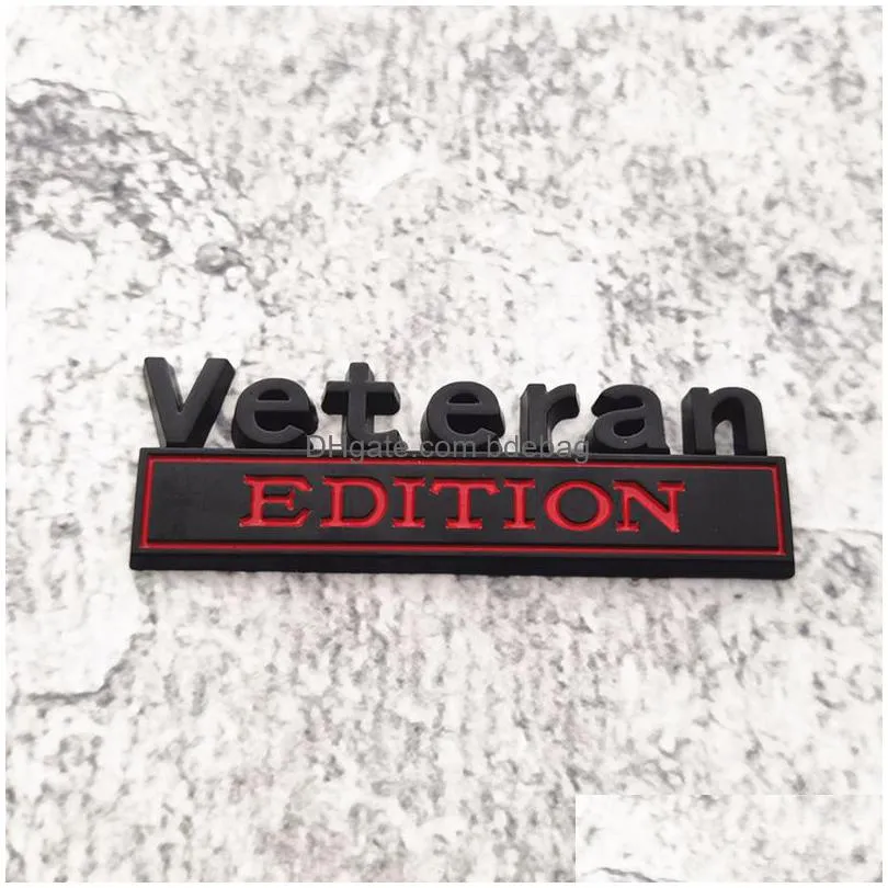 party decoration 1pc veteran car sticker for auto truck 3d badge emblem decal auto accessoriess 15x4cms