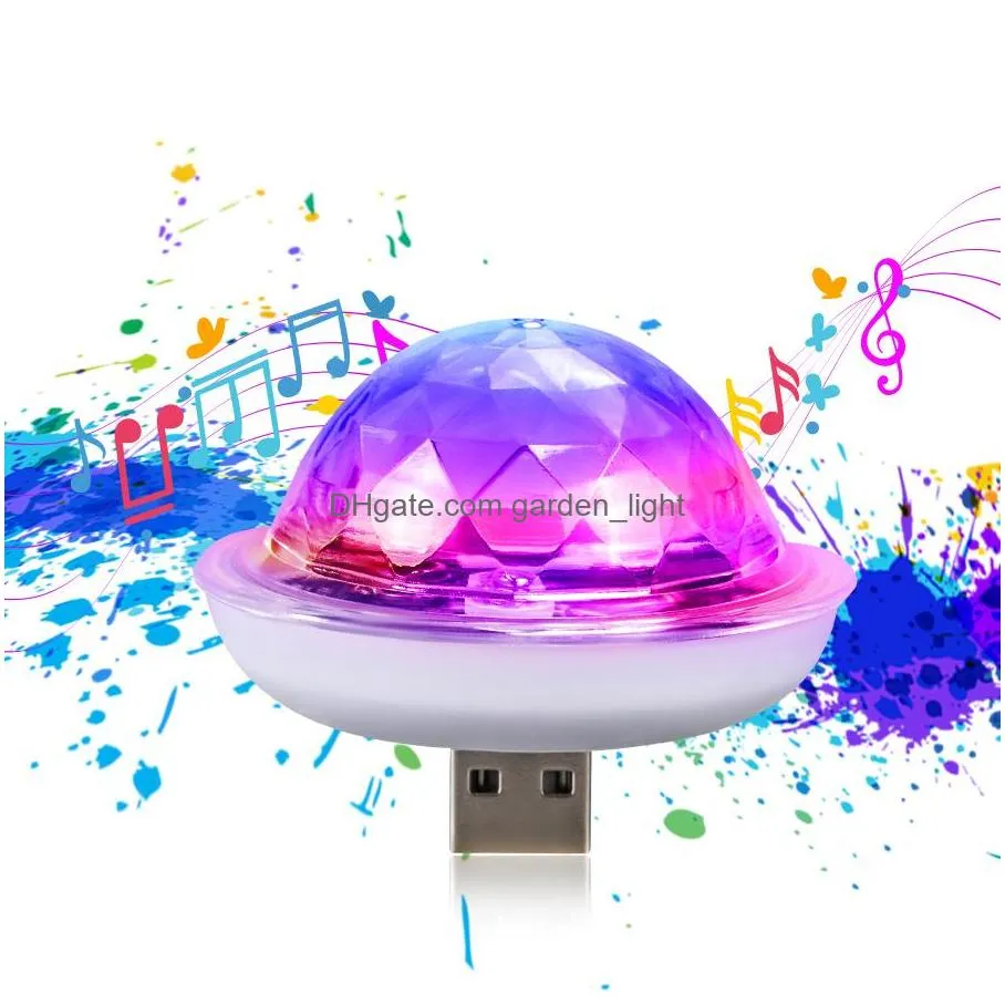 mini usb led disco dj stage effects light portable family party ball colorful lights bar club effect lamp mobile phone lighting