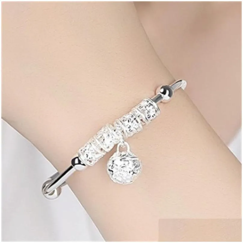 hollow bells ball bangles adjustable bracelets for women fashion holiday gifts party wedding jewelry 5631 q2