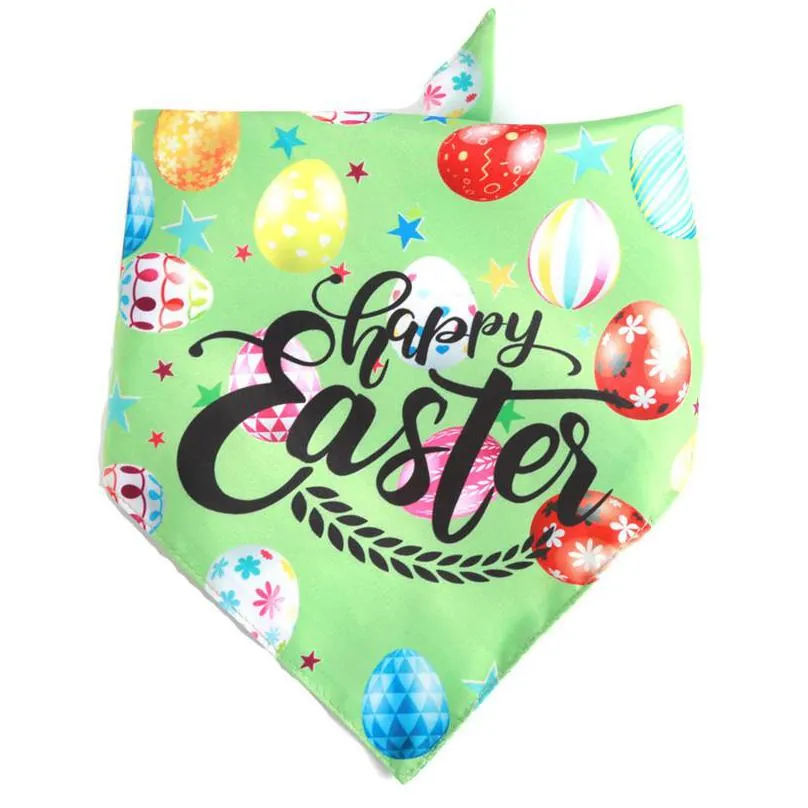 easter dog bandana medium large dogs triangle bibs with easter eggs and rabbit star printing easter dog kerchief 182 n2