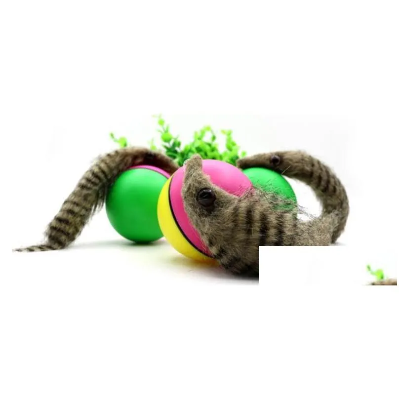 electric power beaver ball mouse top dog baby shower paddle toys pet supplies plastic no battery dual color 4 4sc bb