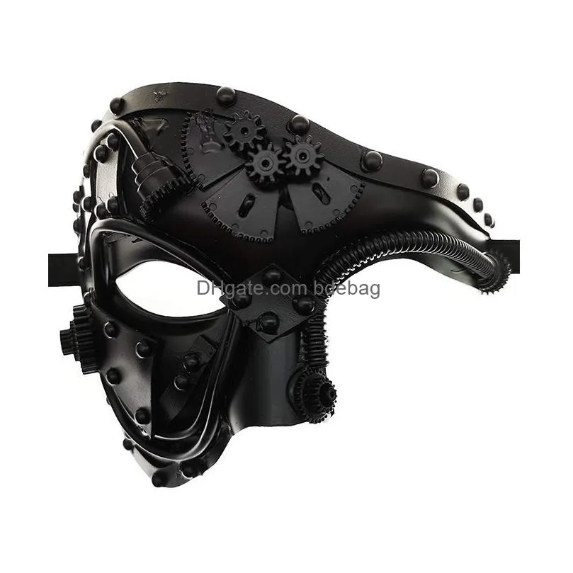 punk style venetian mask helmet mechanical men steampunk phantom of the opera halloween cosplay party costume face masks