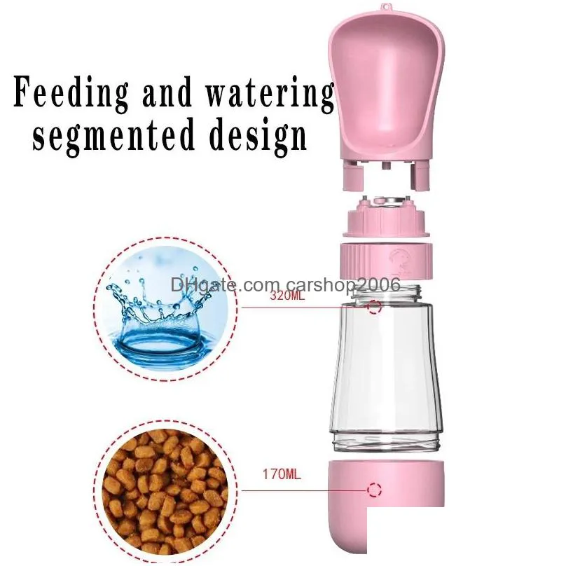  portable pet outdoor water bottle feeder large capacity dog cat travel feeding food drinking waters bottle inventory wholesales