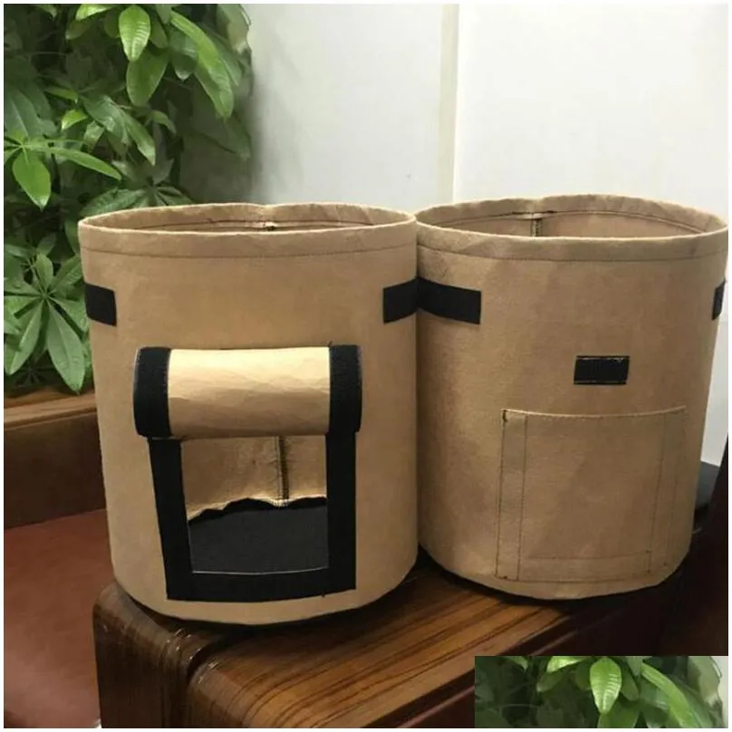 4 7 10 gallon plant grow bags visualization heavy duty thickened fabric planting pots for potato vegetables with flap handles garden 134