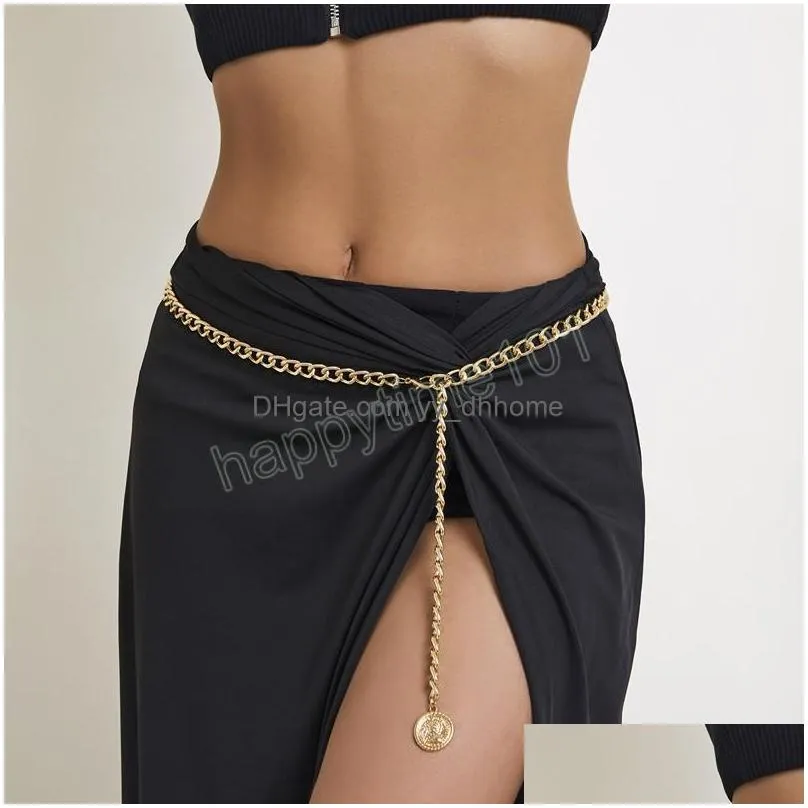 minimalist metal waist chain for women adjustable long pendant body chain sexy bikini belly chains body jewelry