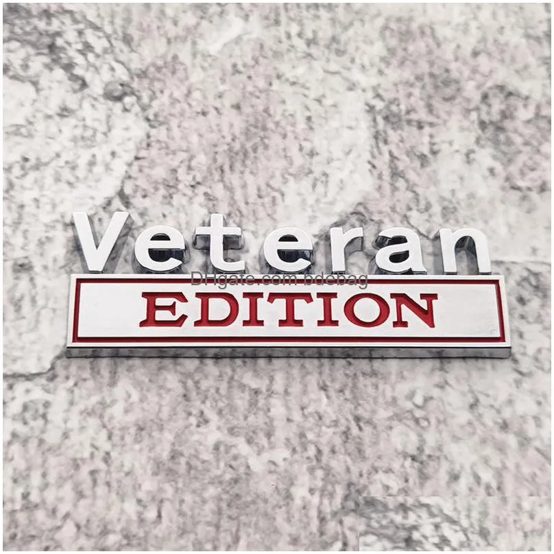 party decoration 1pc veteran car sticker for auto truck 3d badge emblem decal auto accessoriess 15x4cms