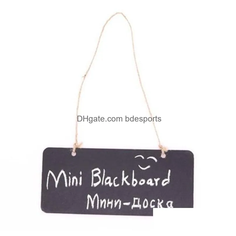 hanging wooden mini blackboard double sided erasable chalkboard wordpad message sign black board cafe office school supplies dbc 16 k2