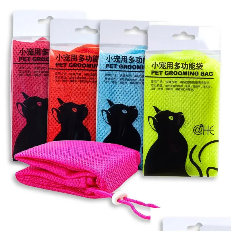 washing cat bag anti seizing pets supplies washable convenient security care washable polychromatic trim nails bags 4xh k2