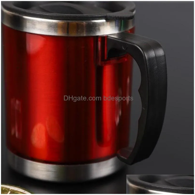 350ml travel mug stainless steel coffee mug with lid handle portable beer mugs double wall travel tumbler tea milk coffee mug 181 g2