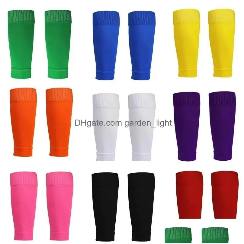 home textile party supplies elbow knee 1 pair hight elasticity soccer football shin guard adults socks pads professional legging shinguards sleeves
