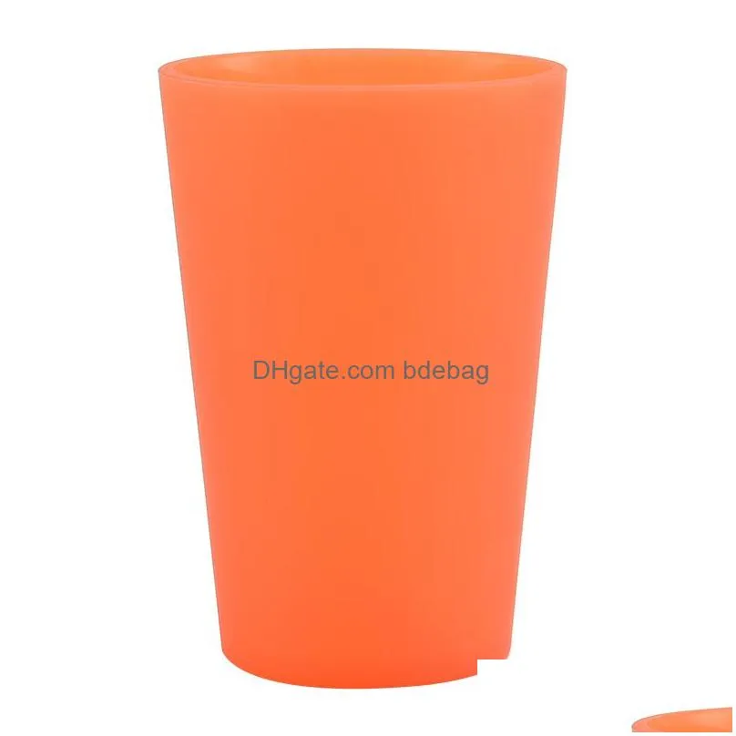 reusable silicone wine glasses portable printed outdoor beer drinking cup for travel picnic pool camping 810 b3