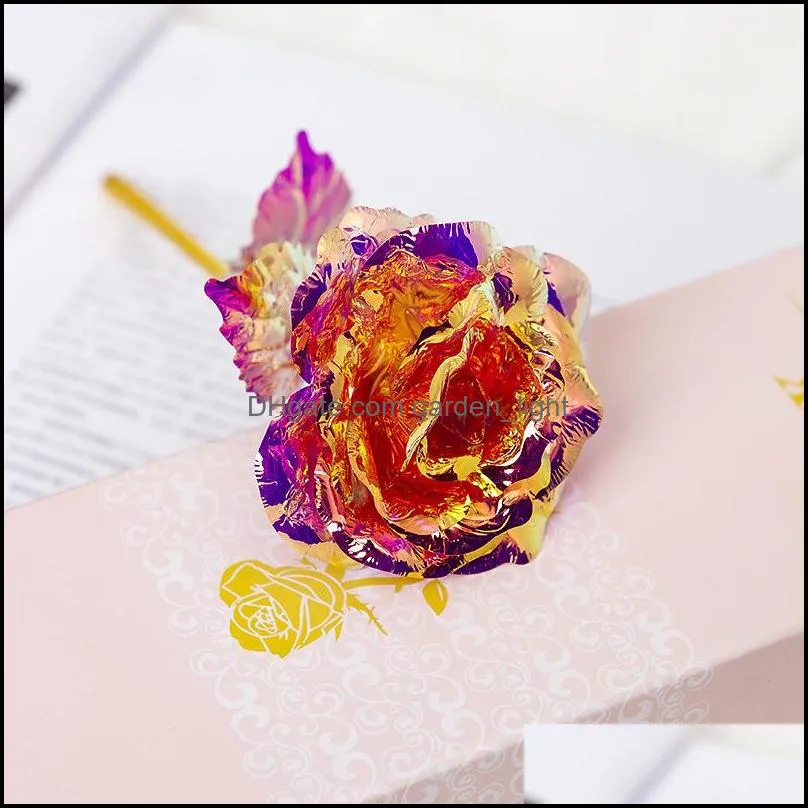 christmas day gift 24k gold foil plated rose creative gifts lasts forever rose for valentine es day girl gift 206 v2