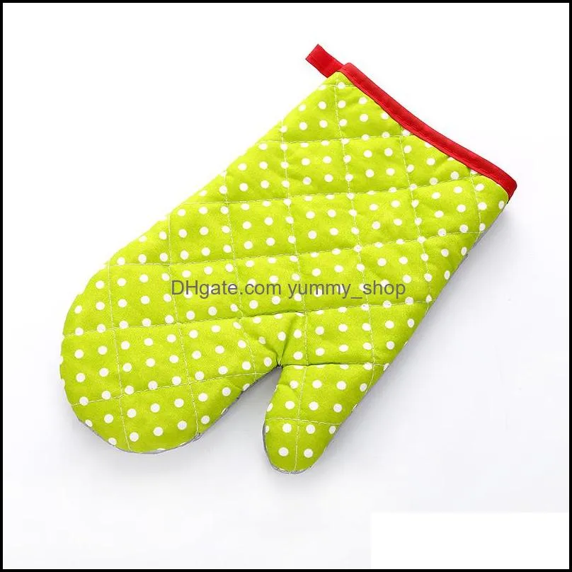 oven mitts baking durable microwave proof resistant colorful heat insulation bakeware gloves wll373