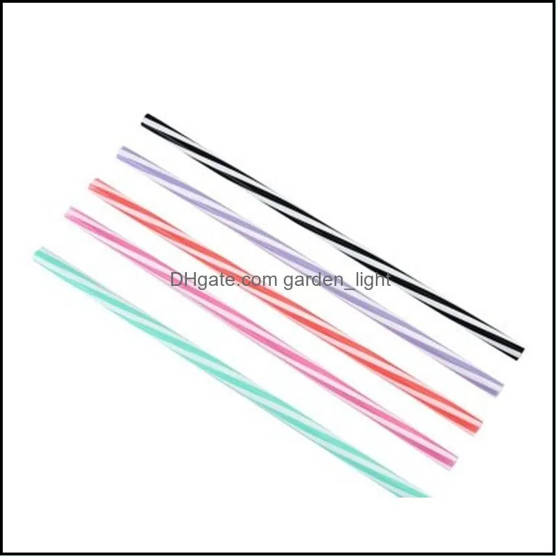 foldable silicone straw screw two color straight pipe tea with milk drinks colour straws recyclable portable tools 1 75jdh1