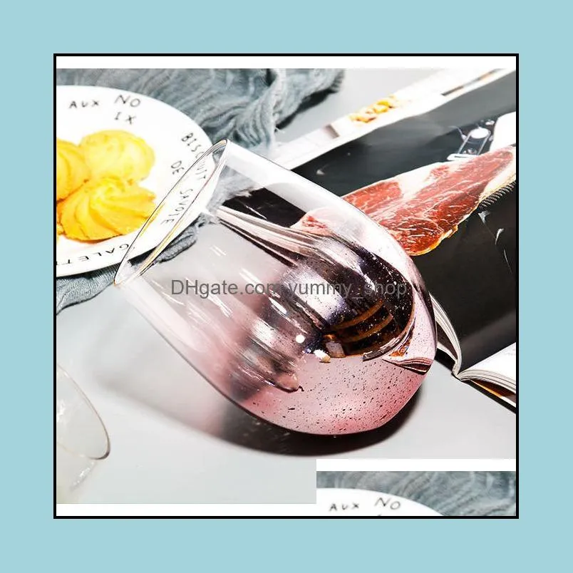 crystal egg cup wine glass tumbler creative star egg cups starry sky glass cups cold juice milk drink mugs kitchen bar drinkware