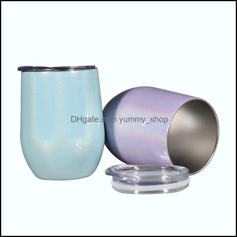 bling wine tumblers drinkware champagne glasses stainless steel egg cups 10 color mug cocktail beer tumbler mini mugs with leakproof lid