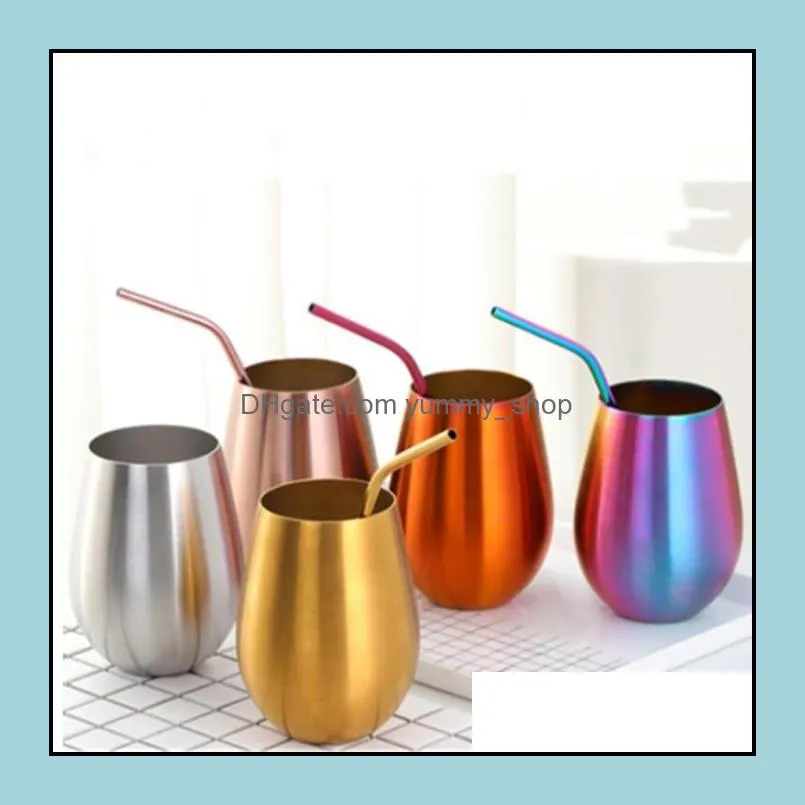 304 stainless steel tumbler round beer mugs creative cold drinking cup bar shaker family water cup coffee mugs water bottle yhm1801