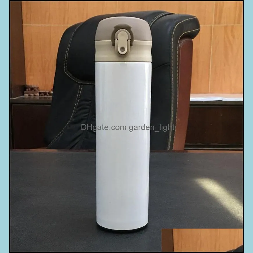 12oz sublimaton water bottle p o heat transfer insulated thermal thermos stainless steel drinking bounce lid sublimation flask 728
