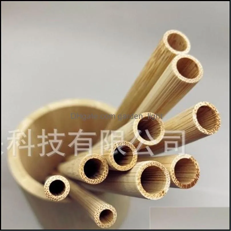 straw bamboo reusable 20cm organic bamboo drinking straws natural wood straws for party birthday wedding bar tool 578 r2