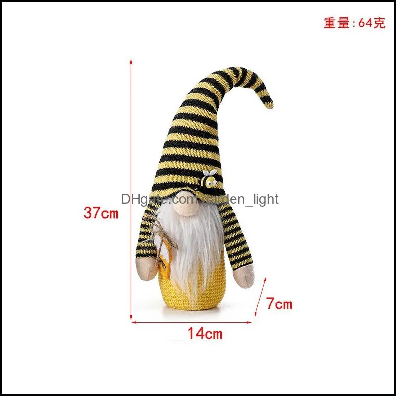 bee festivals faceless doll decoration party supplies lovely originality ornament honeybee modelling festival dolls toy 9 4gl y2