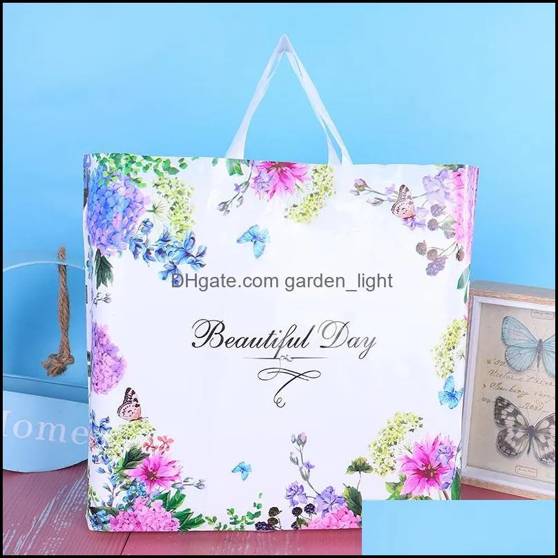 women fashion packaging bag shopping plastic clothing ornaments packing bags colour flower butterfly handbag 0 69hh f2