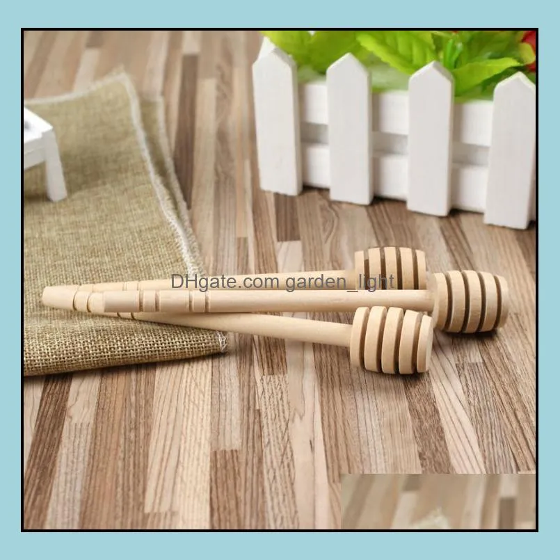 500pcs/lot arrive mini 15cm long wooden honey dippers wedding favors honey dipper spoon gift sn025