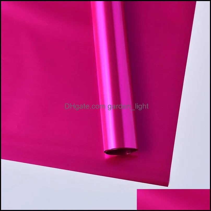 pure colour wrapping paper glossy platinum watertight papers manual packaging materials party background bouquet decorate 11 5cy
