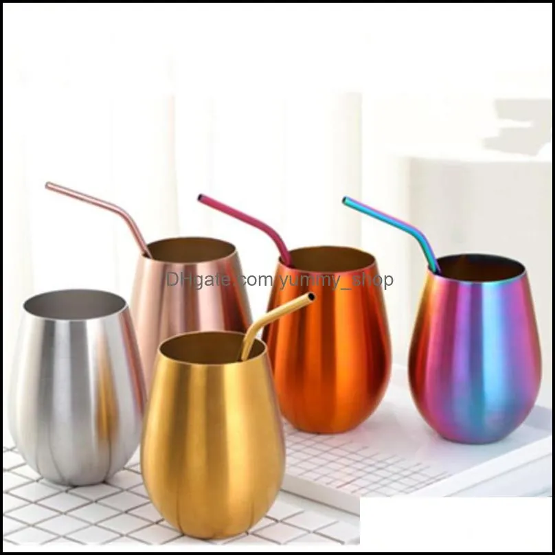 stainless steel tumbler round beer mugs creative cold drinking cup bar shaker family water coffee mugs water bottle wq190