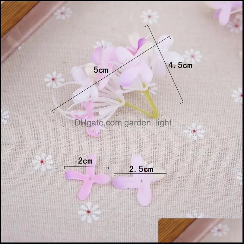 3 fork simulation little flower headwear clothes accessories hydrangea flowers fashion selling with white purple color 0 68hz j1
