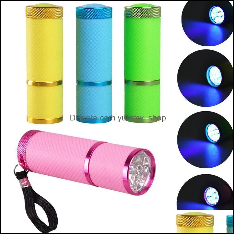 mini uv led lamp dryer for gel nails flashlight portability machine nail art tools fhl457wll