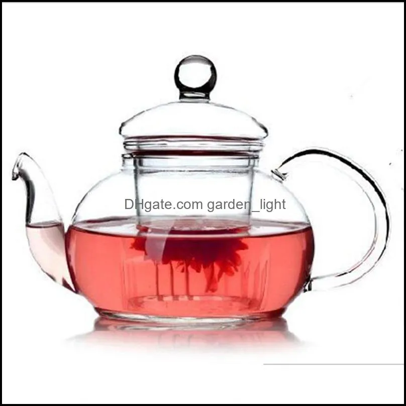 1pc practical resistant bottle cup glass teapot with infuser tea leaf herbal coffee 400ml 249 s2