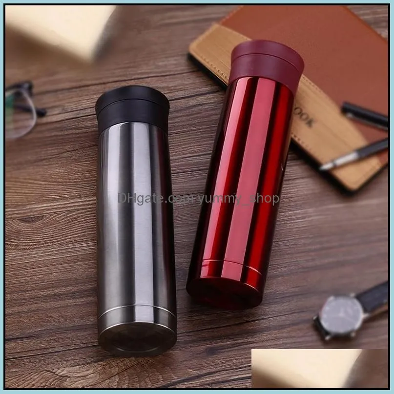 tumblers business straight water bottles 420ml 304 stainless steel insulation cups kettle drink vacuum thermal bottle fhl242zwl698