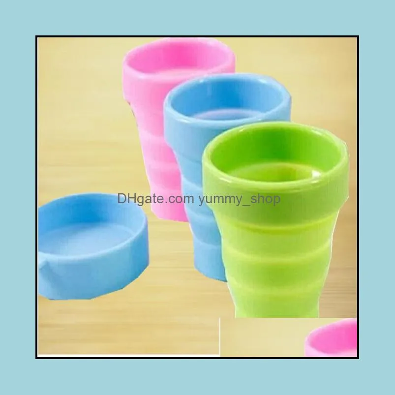 folding cup portable silicone telescopic folding of insulated colored tumblerful travel party handy cup home commonly used 4colors